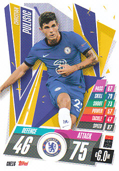 Christian Pulisic Chelsea 2020/21 Topps Match Attax CL #CHE16